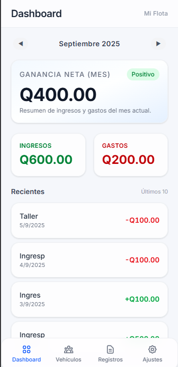 App web PWA Mi Flota
